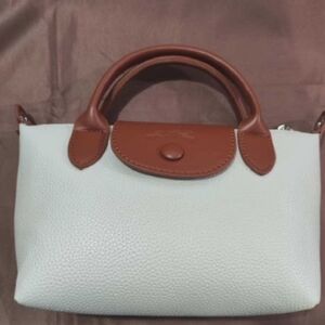 Longchamp Mini Pebbled Leather Crossbody Bag with Detachable Strap